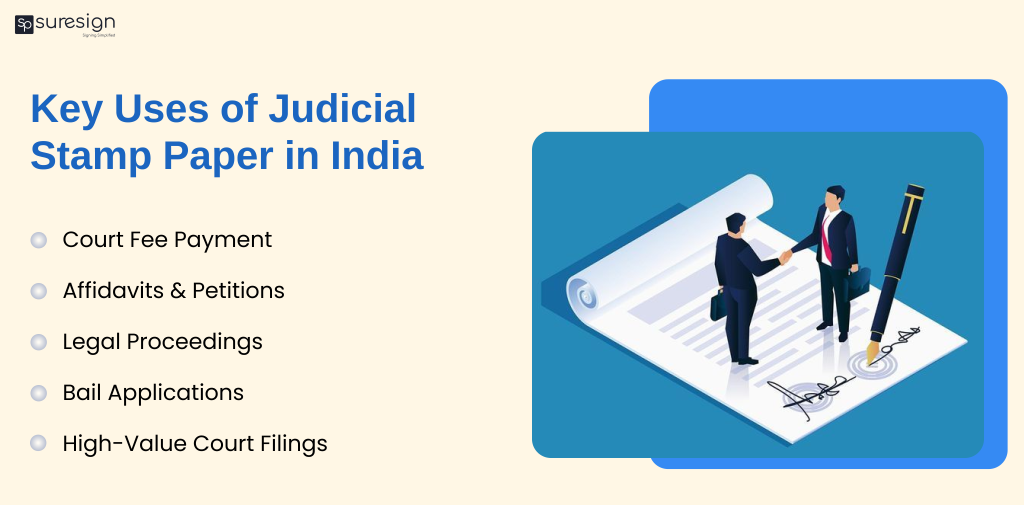 key use cases of judical stamp paper