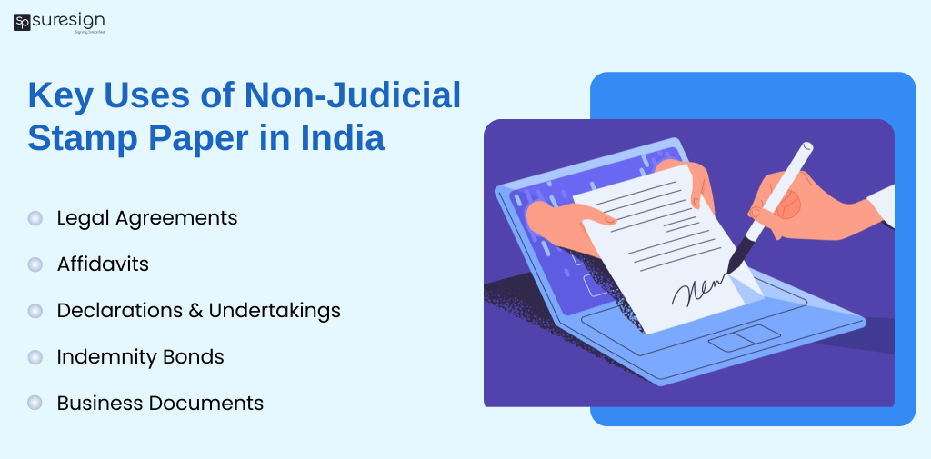 key uses of non-judicial stamp paper in India