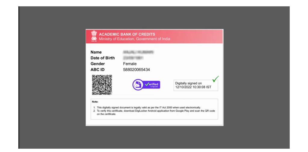 Understanding ABC ID Card: The Academic Bank of Credit in Higher ...