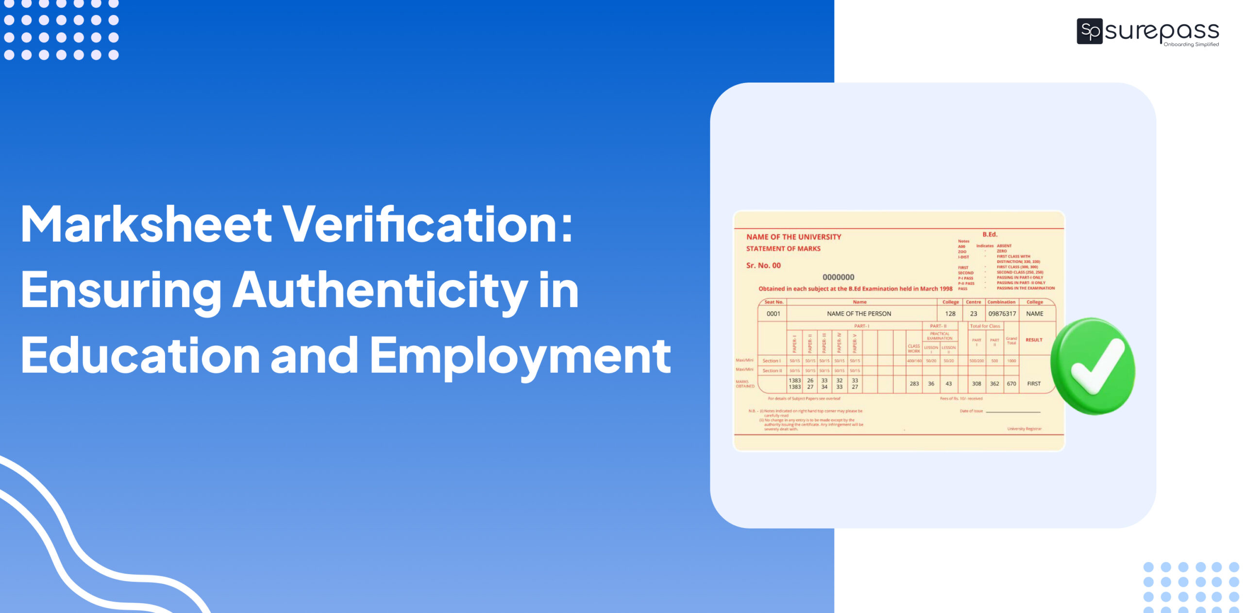 Marksheet Verification: Ensuring Authenticity in Education and Employment featured image