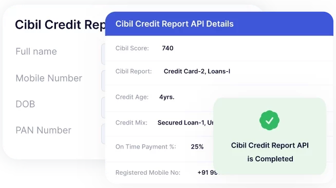 CIBIL Credit report API CIBIL Credit report API