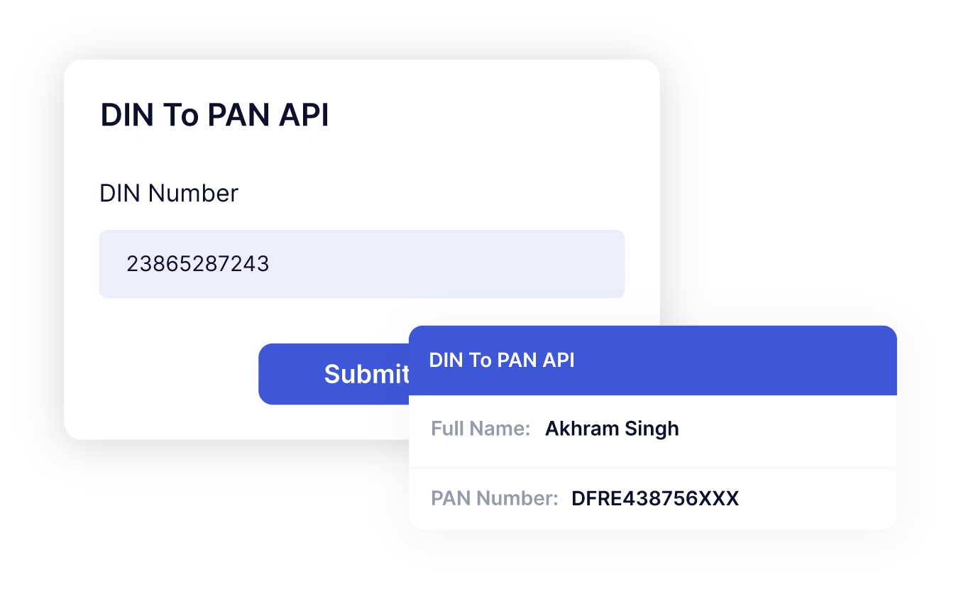 DIN To PAN API