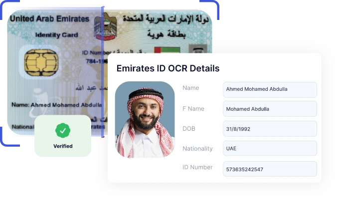 Emirates ID Verification API Card Emirates ID Verification API Card