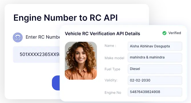 Engine Number to RC API card Engine Number to RC API card