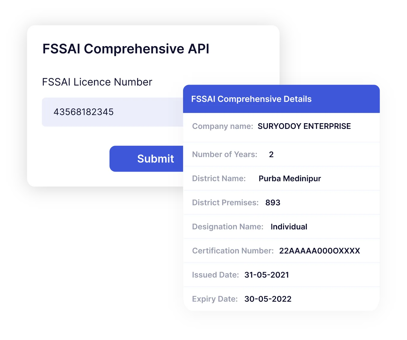 FSSAI Comprehensive API