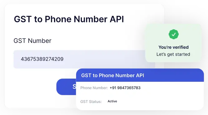 GST To Phone Number API Card GST To Phone Number API Card