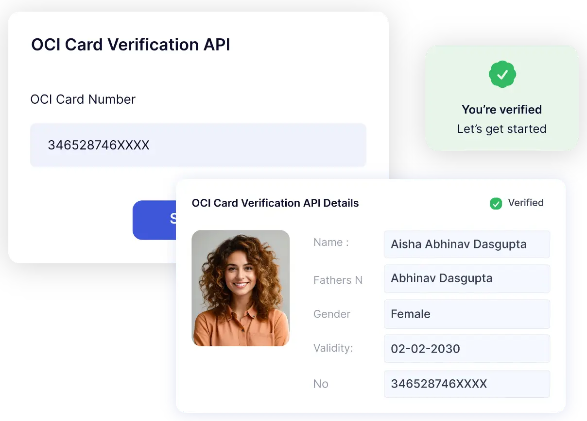 OCI Card Verification API