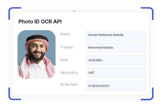 Photo ID OCR API Card Photo ID OCR API Card