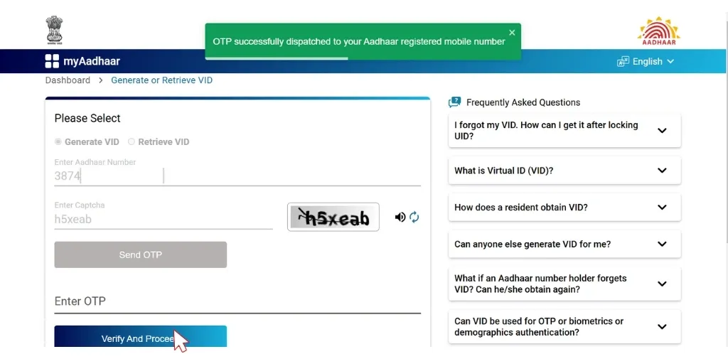 aadhaar virtual id generate​