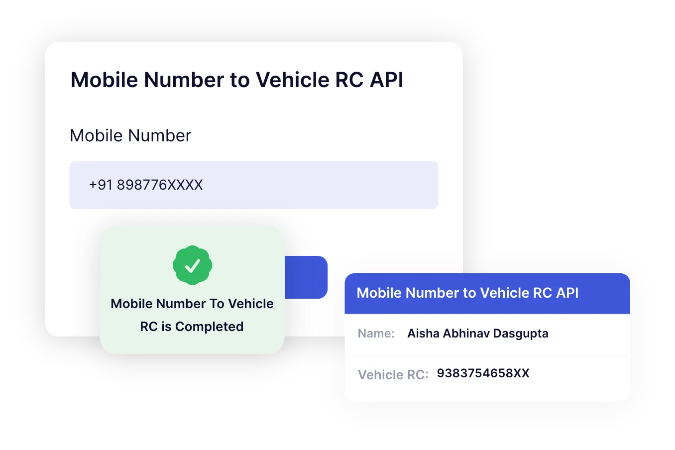 Mobile Number to Vehicle RC API