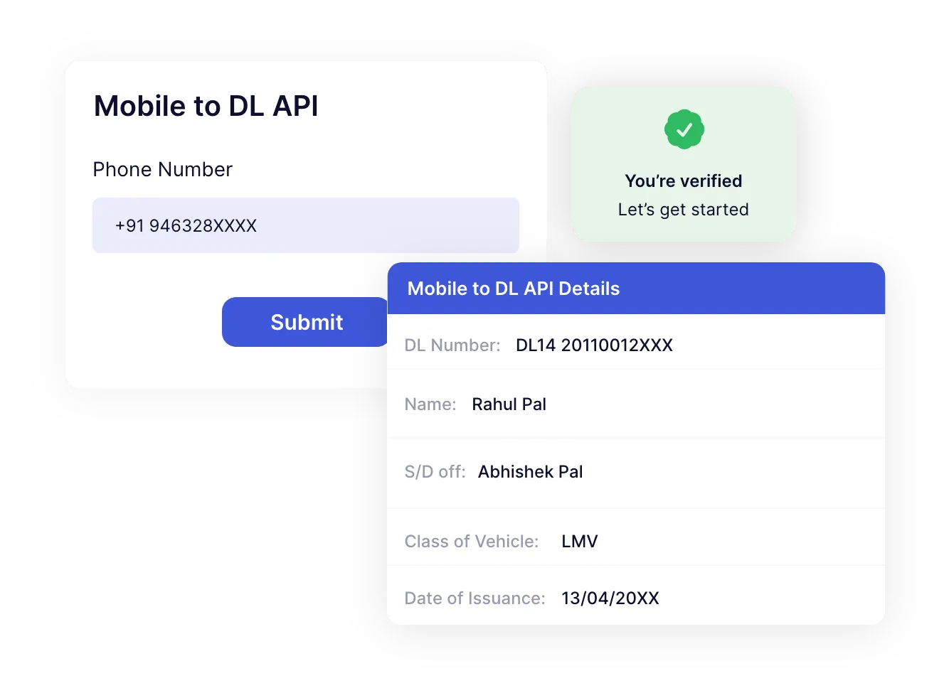 Mobile to DL API