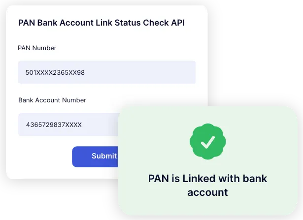 PAN Bank Account Link Status Check API