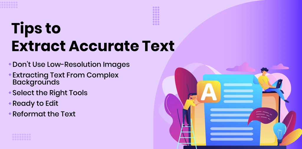 Tips to extract text from an image