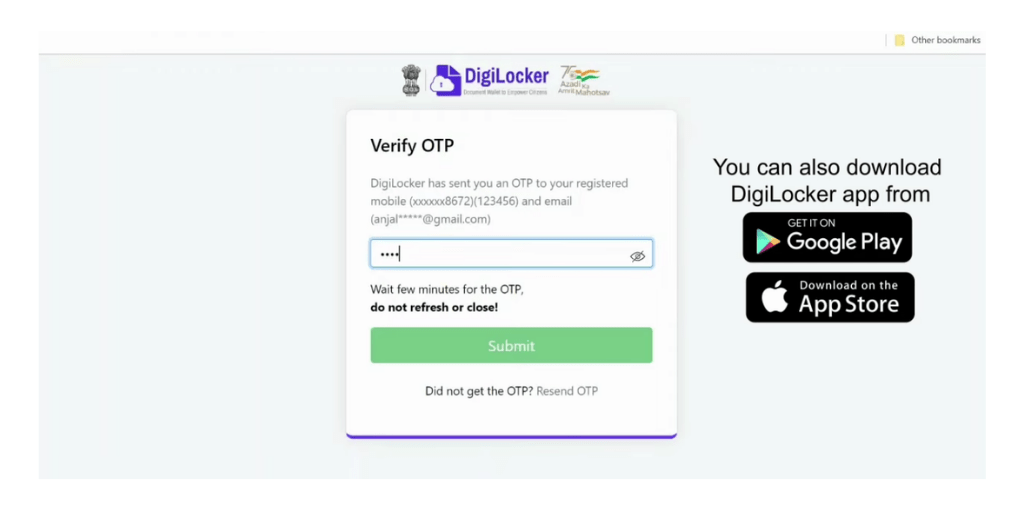 Verify the OTP