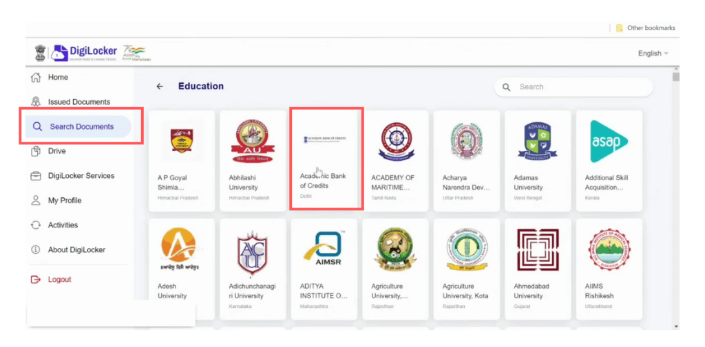 Academic bank of credit