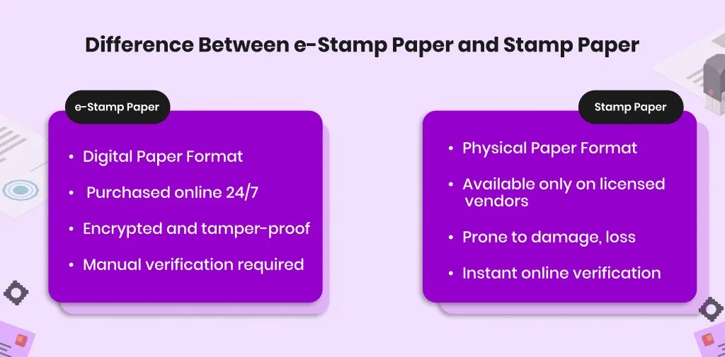 Difference Between e Stamp Paper