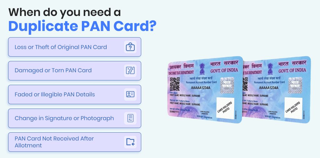When do you need a Duplicate PAN Card?
