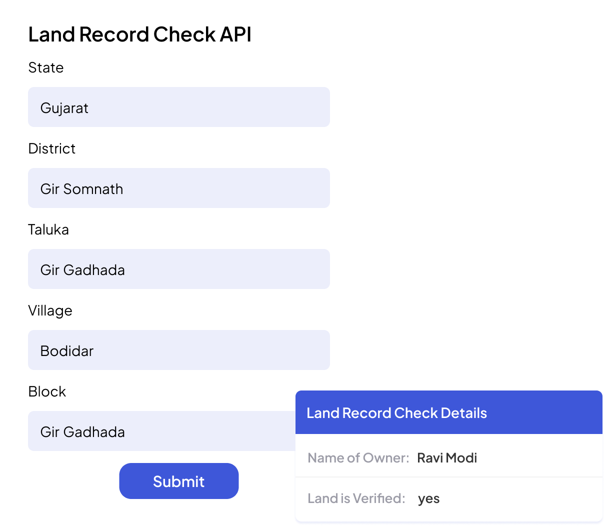 Gujarat land record check
