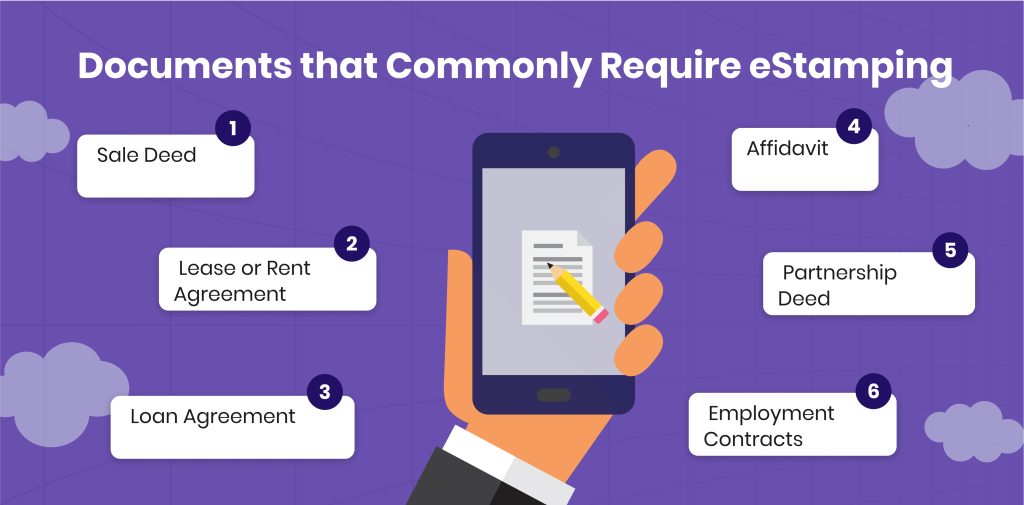 Documents that commonly require e-stamping