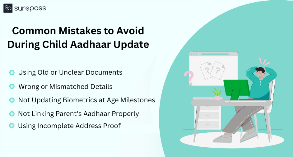 common mistakes to avoid during child aadhaar update