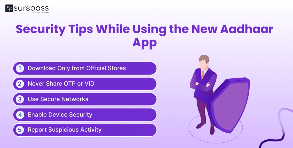Security tips while using the new Aadhaar App