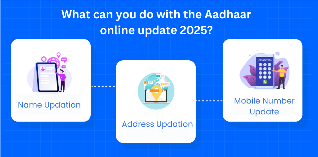 What can you do with the Aadhaar online update 2025?
