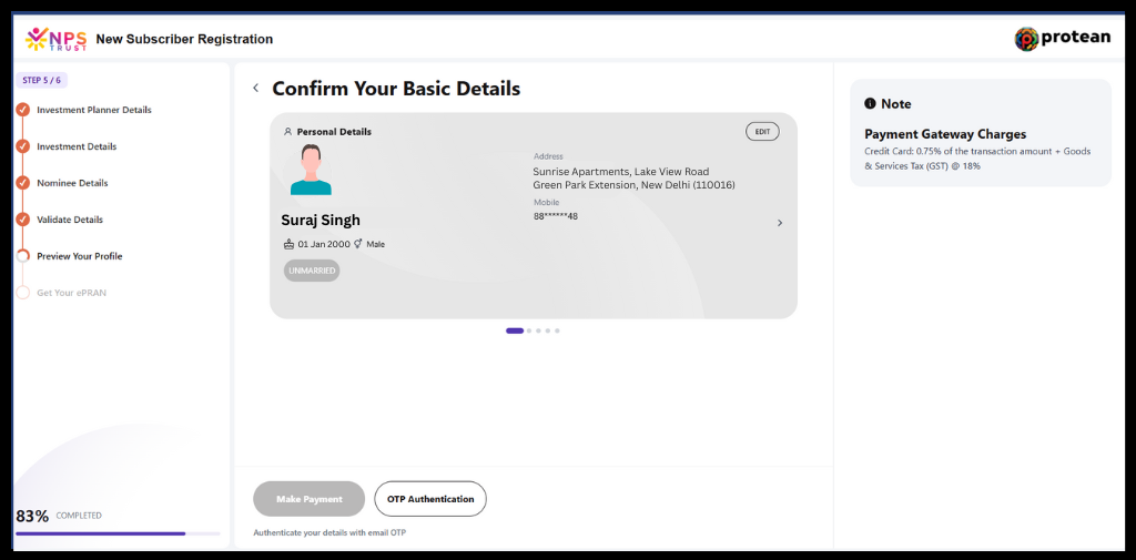 Confirm your basic details