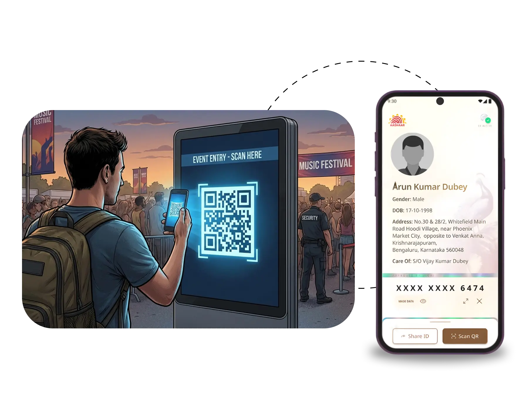 Aadhaar QR Based Event Entry