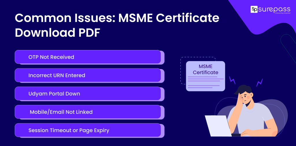 Common issues: MSME Certificate Download PDF