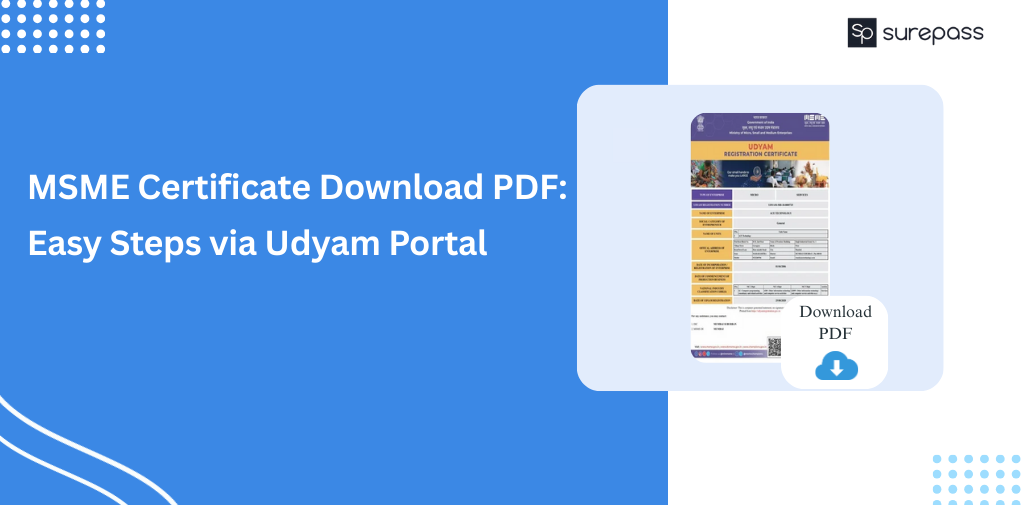 MSME Certificate Download PDF