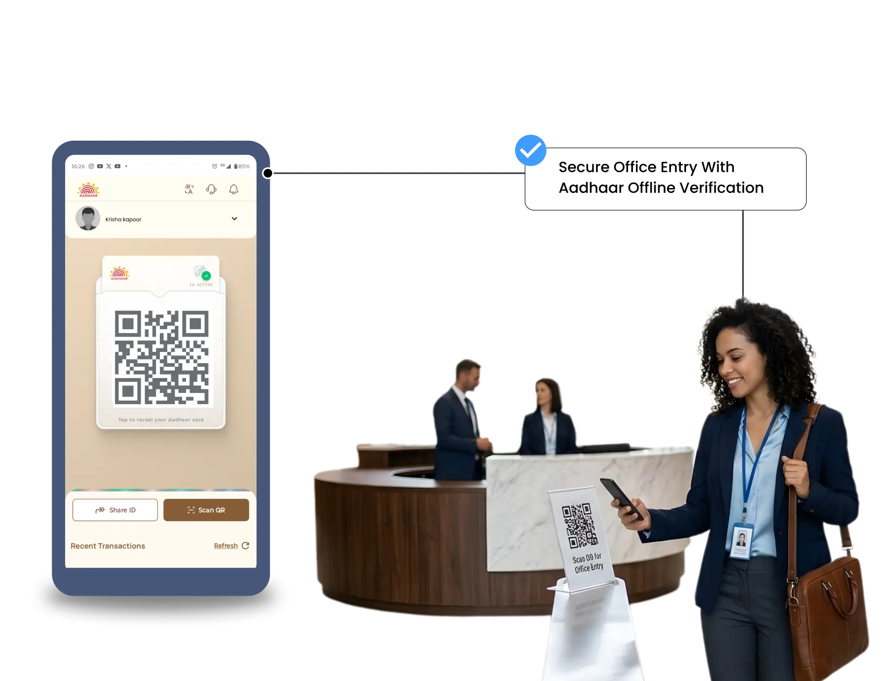 Secure Office Entry With Aadhaar Offline Verification
