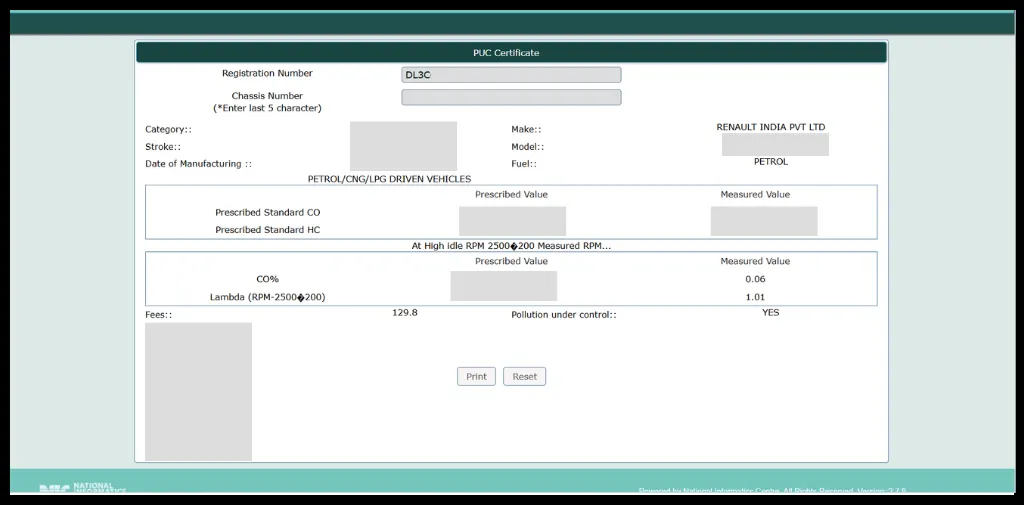 Get the pucc certificate with the complete details