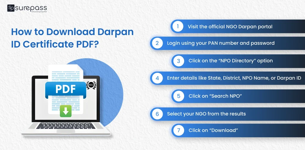 How to download Darpan ID certificate pdf?