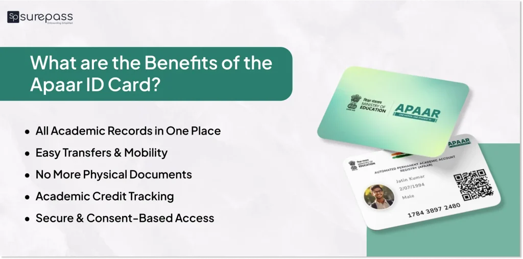 What are the benefits of the Apaar id Card?
