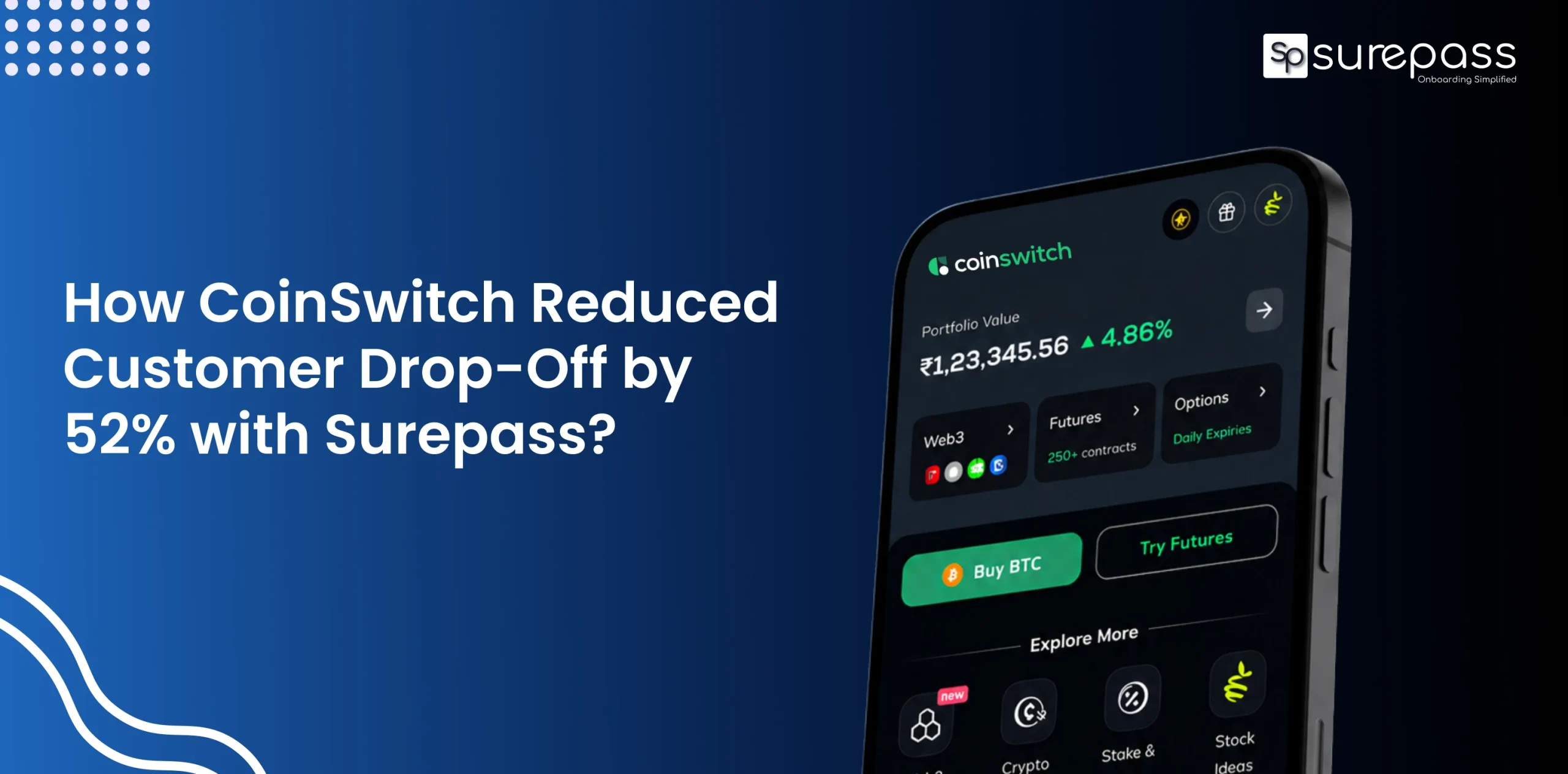 How CoinSwitch Reduced Customer Drop-Off by 52% with Surepass?